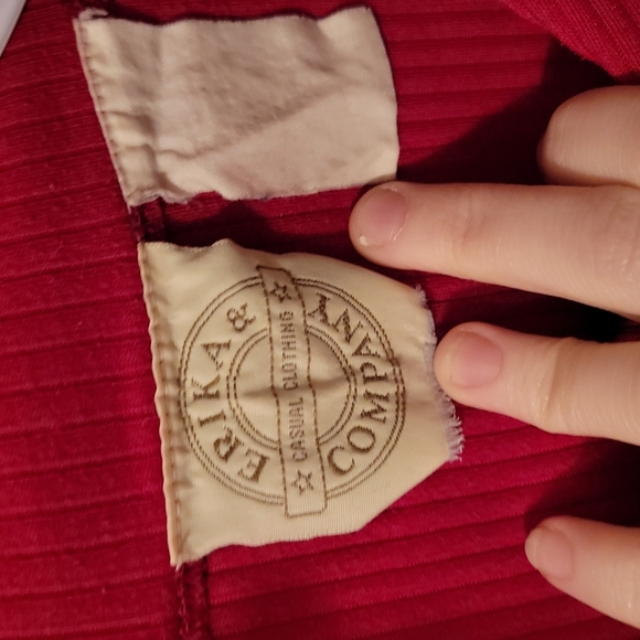 Deep Red Erika & Company Long Sleeve Shirt - Picture 2 of 3